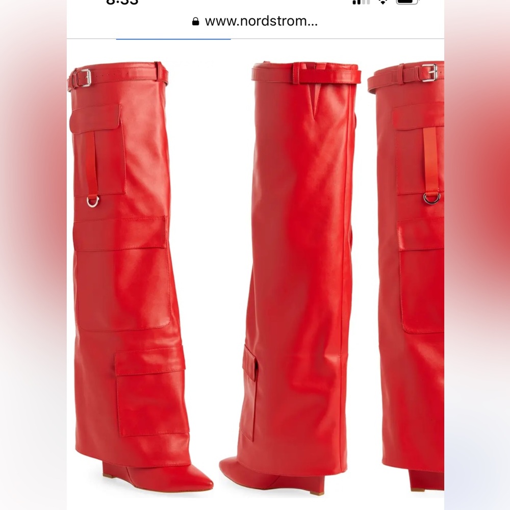 Red and black boots AZALEA WANG